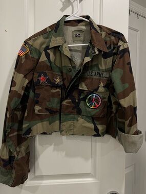 Cool Camo Jean Jacket Size Small